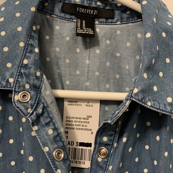 NEW dotted denim F21 - Picture 2 of 3